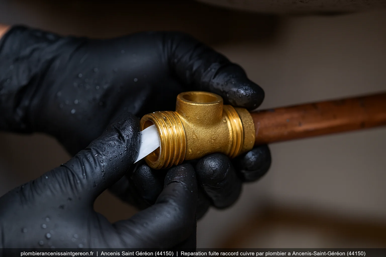 Reparation fuite raccord cuivre par plombier a Ancenis-Saint-Géréon (44150)